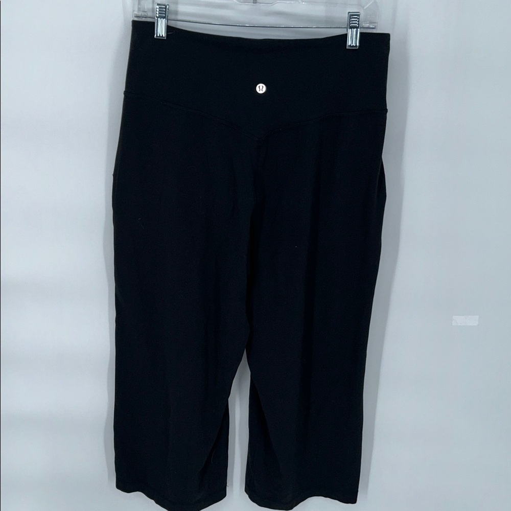 Lululemon Align Wide-Leg Crop Pants Black Size 10 | Nulu High-Rise Yoga - Picture 7 of 13